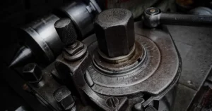 What is whirling machine — CNC lathe cutting a threaded metal component